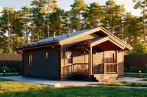 Каркасный коттедж Верея — 8x8.5 м, 74 м²