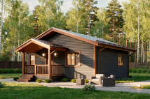 Каркасный коттедж Верея — 8x8.5 м, 74 м²
