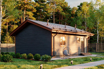 Каркасный коттедж Верея — 8x8.5 м, 74 м²