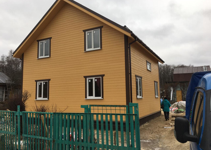 Каркасный дом 8х8 в Ступинском районе, СНТ «Берёзовые Дали», фото 1