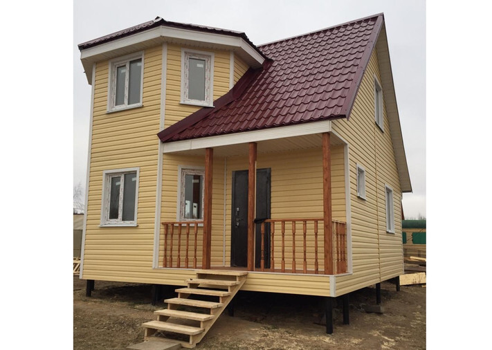 Каркасный дом 7х7 «Верден М» в Заокском р-не, с. Шульгино, фото 1