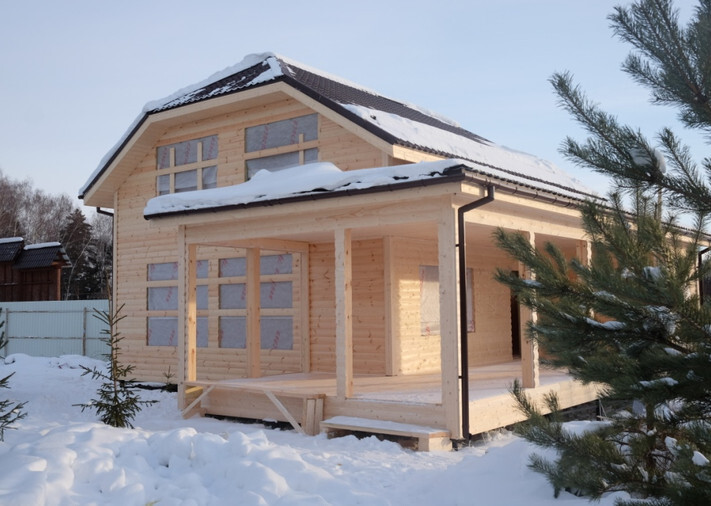 Каркасный дом 8,7х8 Переславль в Чеховском р-не, КП Сосновый берег 3, фото 1