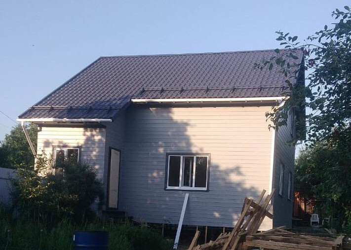 Каркасный дом 7,5х8 «Леон» в Ступино, д. Крутышки, фото 1