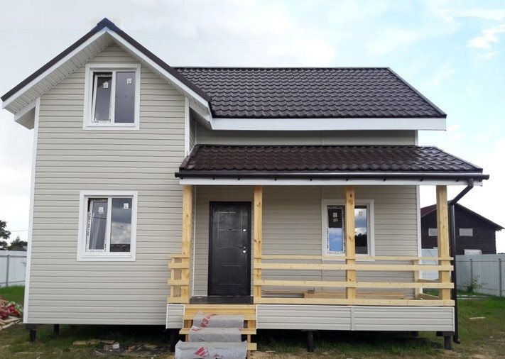 Каркасный дом 7х8 Сказка 2 в Клинском р-не, д. Губино, фото 1