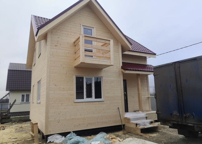 Каркасный дом Под отделку 7х7 Сказка в Раменском г. о., д. Владимировка, фото 1
