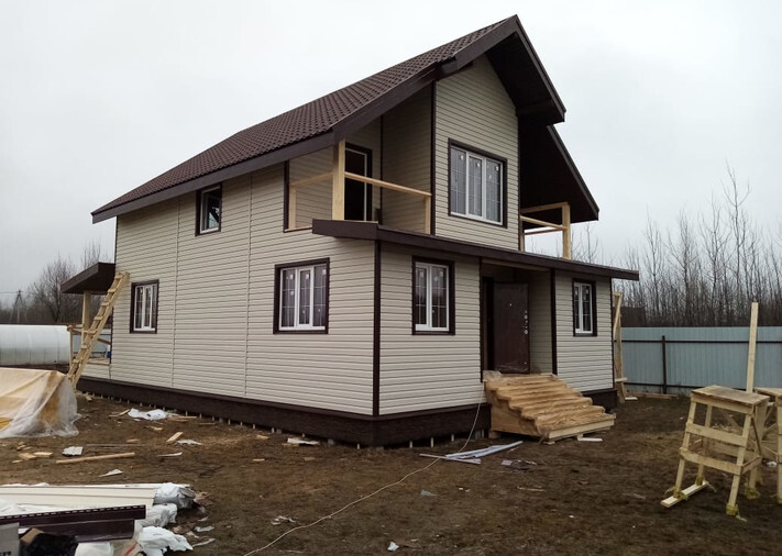 Каркасный дом 10,5х8 Рублевский в Раменском р-не, д. Бояркино, фото 1