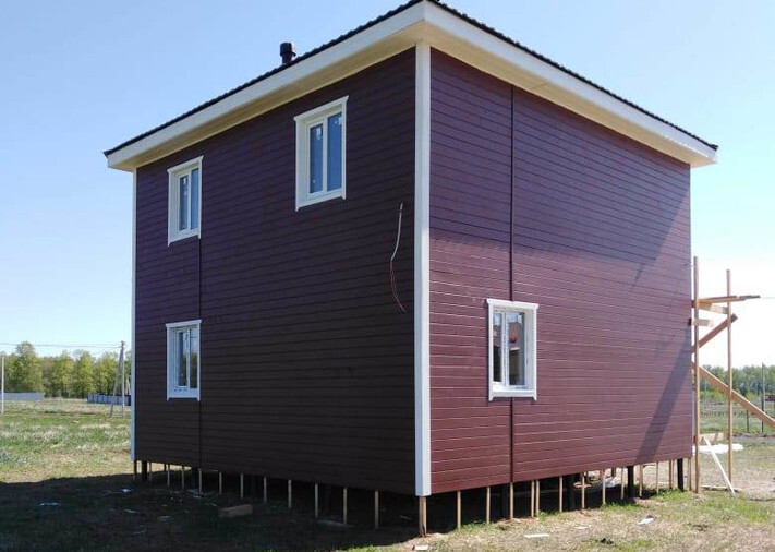 Каркасный дом 7,5х7,5 Европейский 3 в Раменском р-не, д. Какузево, фото 1