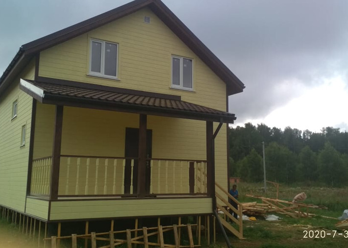 Каркасный дом 7х8 Солнышко в Ступинском районе, д. Калянино, фото 1