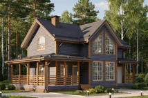 Каркасный коттедж Александровский — 7.5x10 м, 157 м²