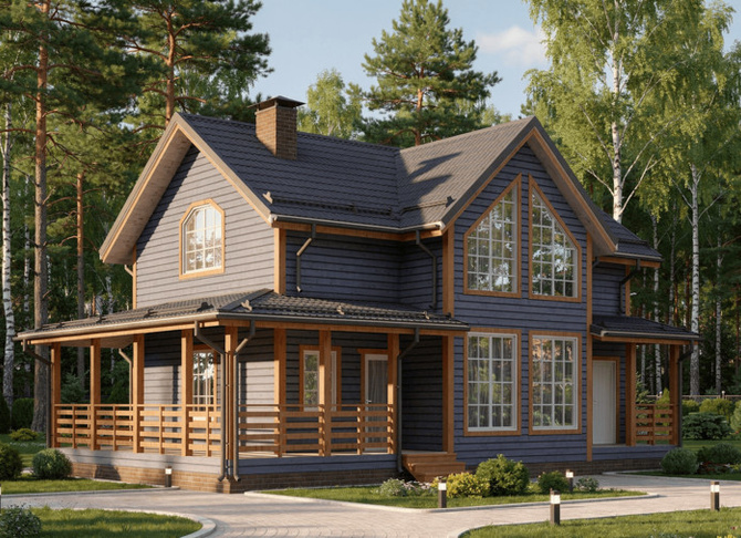 Каркасный коттедж Александровский — 7.5x10 м, 157 м²
