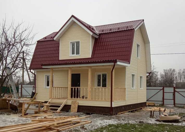 Каркасный дом 6х9 Валенсия 2 в СНТ Строитель, Тульская область, фото 1