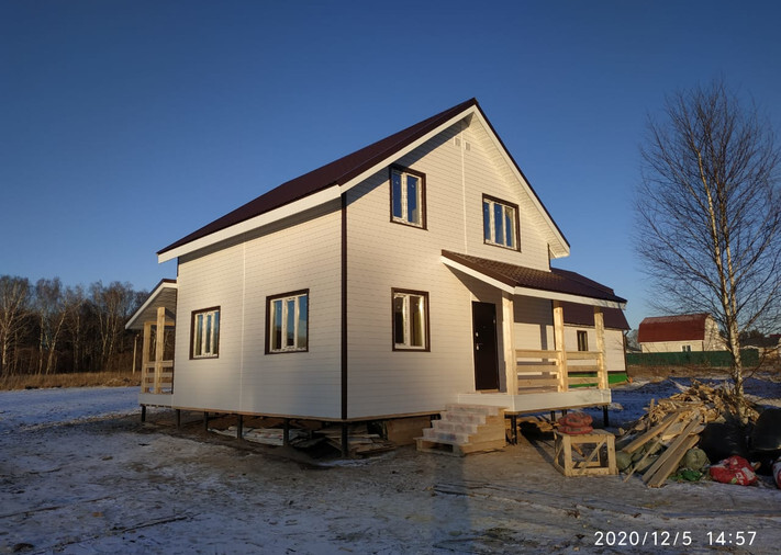 Каркасный дом 7,5х7,5 в Тульской области, деревня Венюково, фото 1