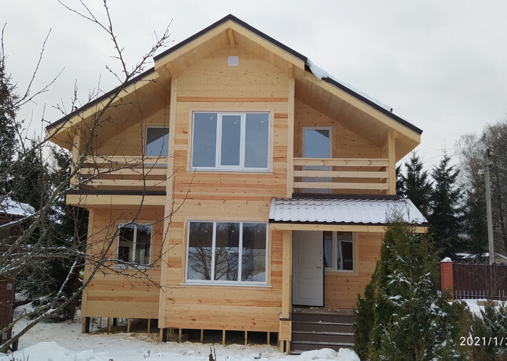 Каркасный дом 8х9,5 Рублевский в д. Березня, г. Ступино, фото 1