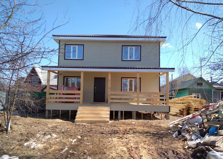 Двухэтажный дом 8,5х8,5 Европейский 2 в Раменском р-не, СНТ мобиль-2, фото 1