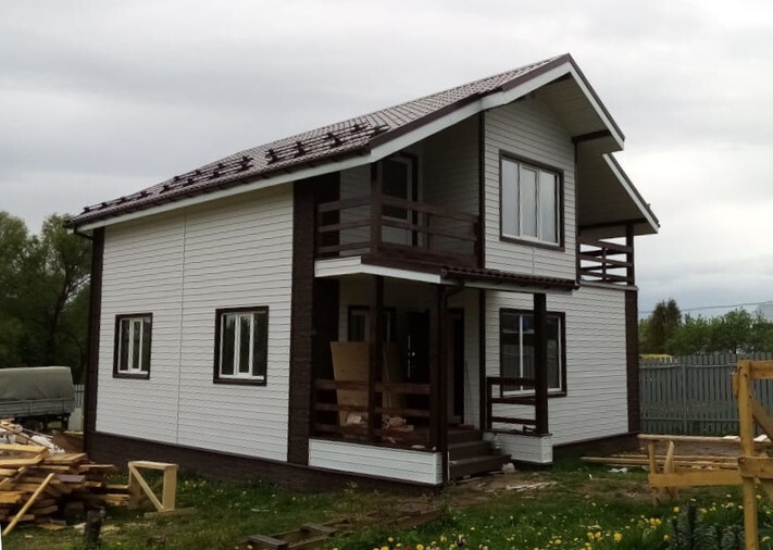 Каркасный дом 8х9,5 Рублевский в Серпуховском районе, деревня Фенино, фото 1