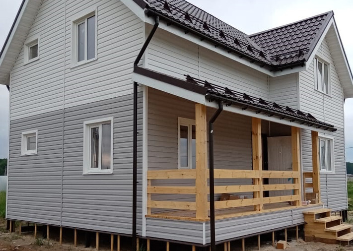 Каркасный дом 7х9,5 Сказка 3 в МО, дер. Шишкино, КП Шишкино, фото 1