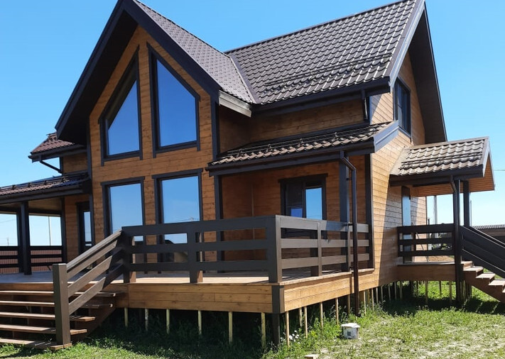 Каркасный дом 7,5х10 Александровский в Тульской обл. КП Окунеево, фото 1