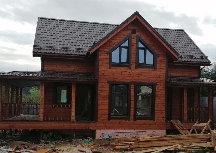Каркасный дом 7,5х10 Александровский в г. Видное, СТ Реформа, фото 1
