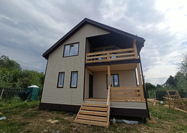 Каркасный дом 8х8 Дунай в Можайском р-не, д. Горетово, фото 1