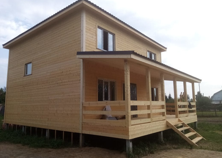 Каркасный дом 8,5x8,5 "Европейский 2" в село Конобеево, фото 1