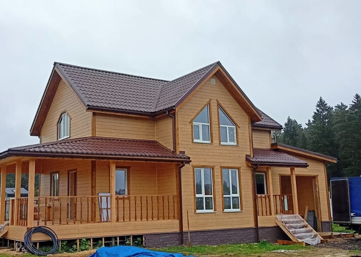 Каркасный дом 7,5х10 Александровский в г. о. Солнечногорск, фото 1