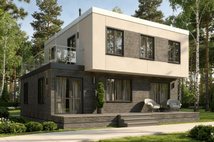 Каркасный дом Европейский — 10x10 м, 188 м²