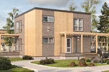 Каркасный коттедж Стокгольм — 9x9 м, 214 м²