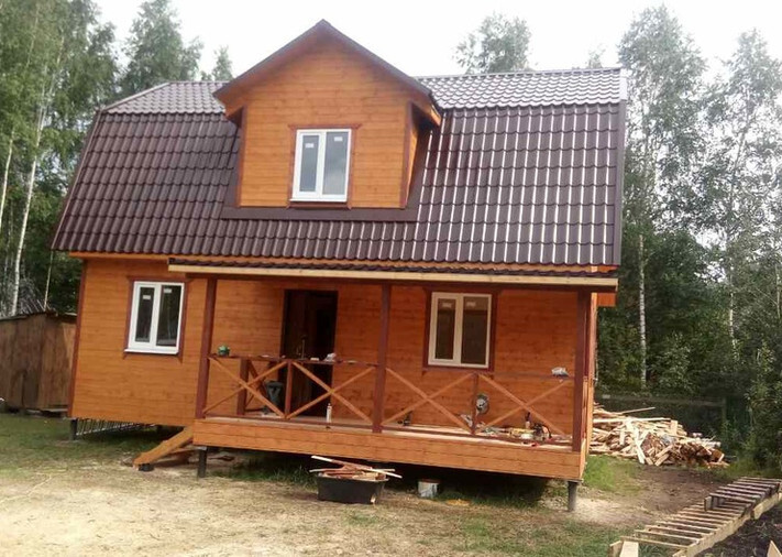 Каркасный дом 6х9 «Валенсия 2» в Павлово-Посадском р-не, д. Дальняя, фото 1