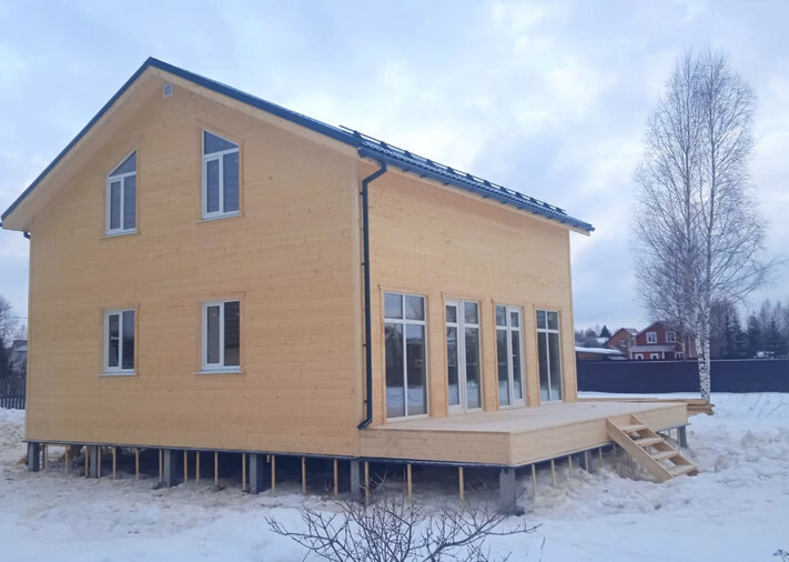 Каркасный дом 8,5x8,5 в Наро-Фоминский р-он, д.Порядино, фото 1