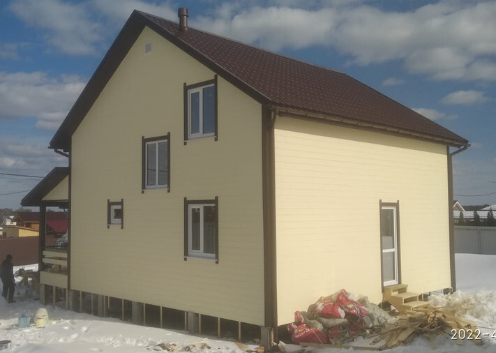 Каркасный дом 8,0х8,5 проект «Верона-2» в КП Софринские Пруды, фото 1