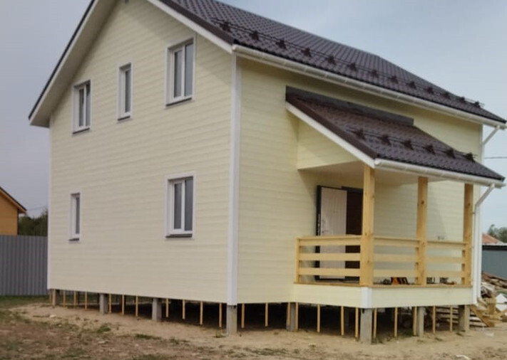 Каркасный дом 8x8,5 "Верона 2" в Домодедовский р-н, д.Ртищево, фото 1