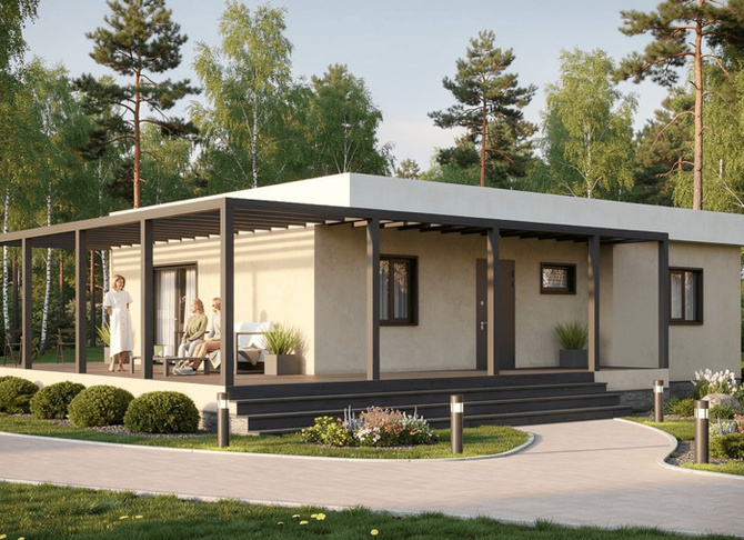 Каркасный дом Брайтон — 10x12 м, 144 м²