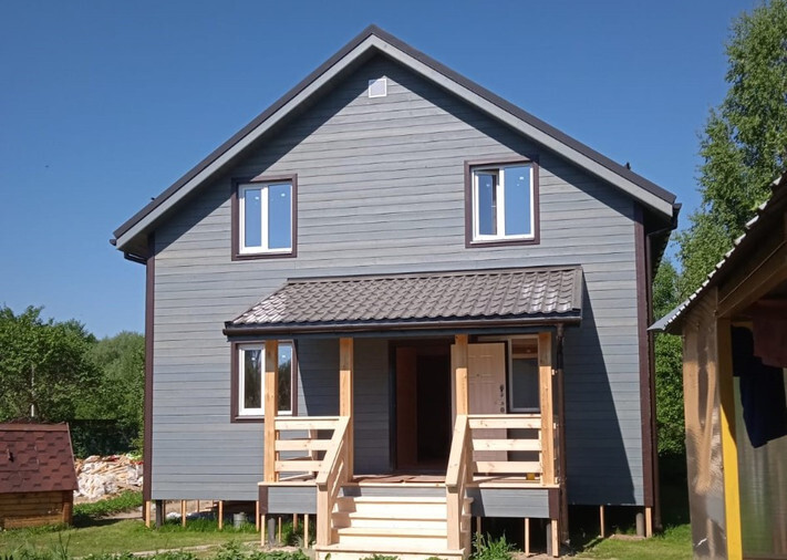 Каркасный дом 8х8 «Дунай» в Жуковском р-не, дер. Тереховское, фото 1