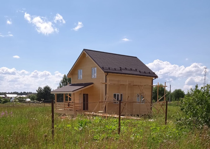 Каркасный дом 7х8 проект «Солнышко» в с. п. Нудольское, д. Щекино, фото 1