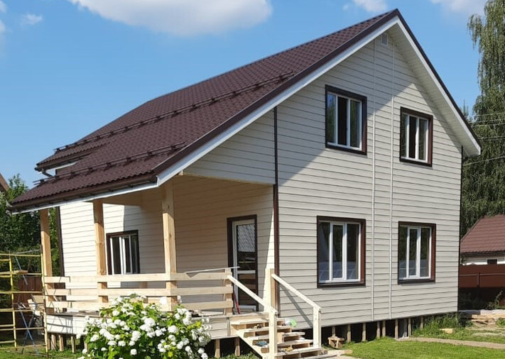 Каркасный дом 8х9,5 проект «Рублевский» в СНТ Таксатор, фото 1