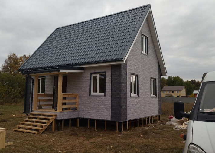 Каркасный дом 6х8 «Земляника» в Леонтьевском с. п., д. Васьково, фото 1