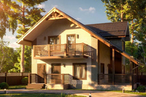 Каркасный коттедж Андреевский — 10x11 м, 173 м²