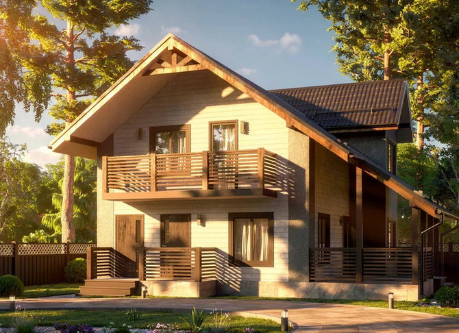 Каркасный коттедж Андреевский — 10x11 м, 173 м²