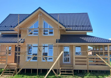 Каркасный коттедж 7,5х10 «Александровский» в д. Минаево