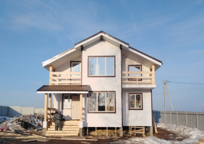 Каркасный дом 8,0х9,5 проект «Рублевский» в д. Верхние Горки
